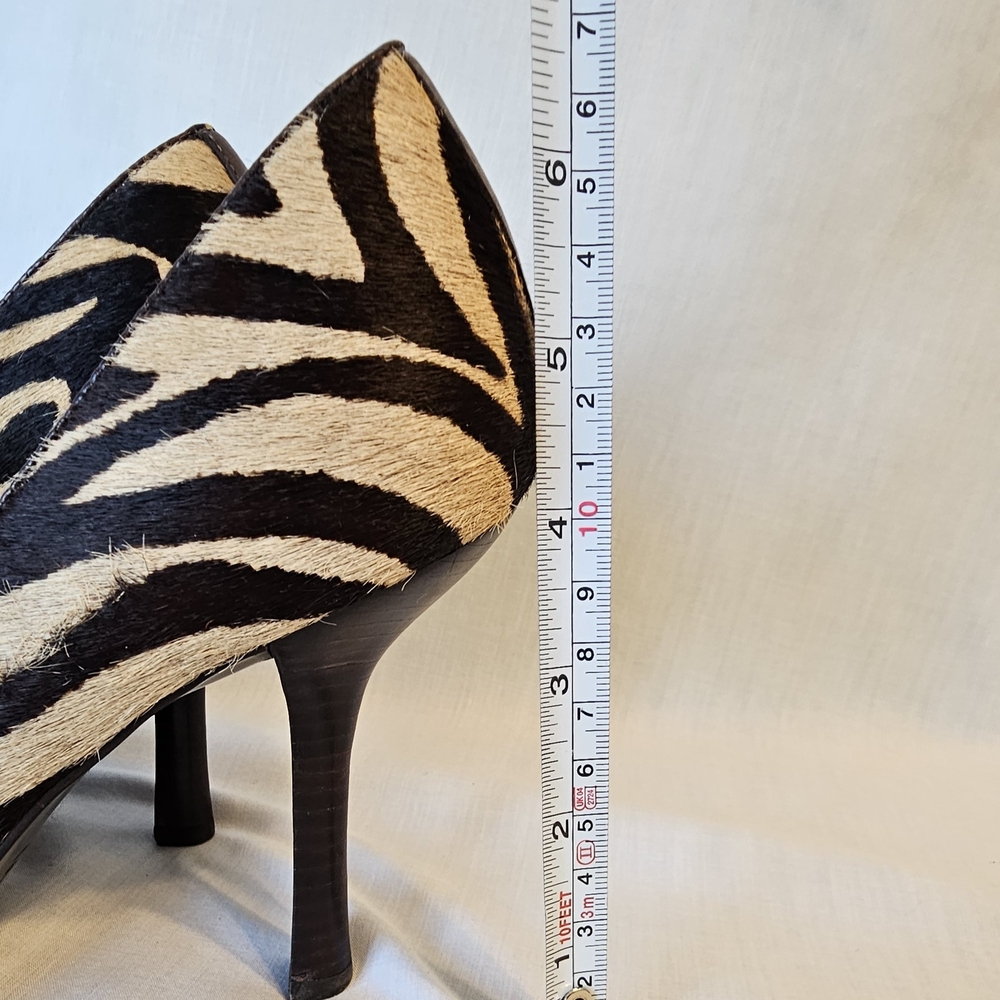 Stunning Calf Hair Zebra Print Women's Heels - Picture 6 of 6
